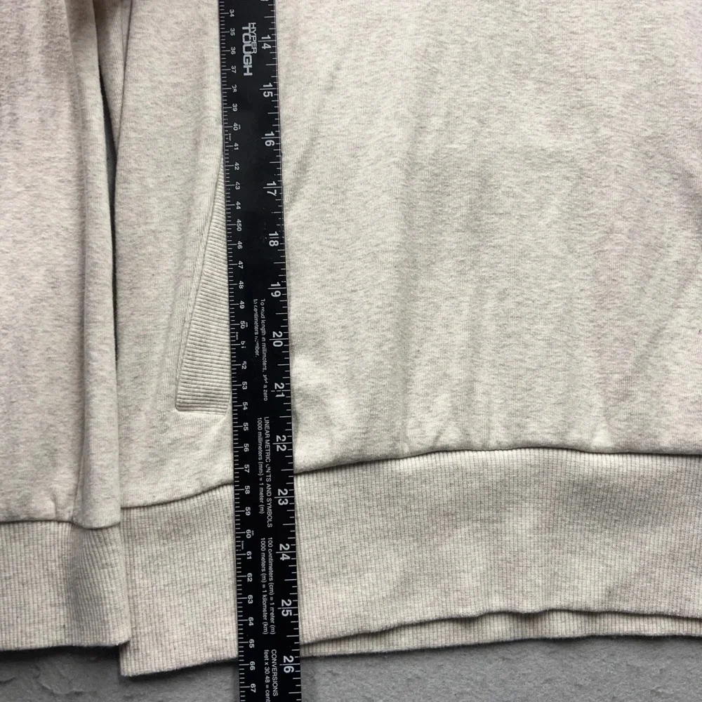 Banana Republic Mens M Oatmeal Heather Button Collar Pullover Sweatshirt 1714